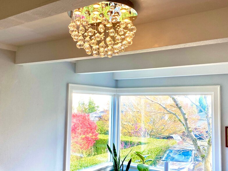 Elegant chandelier in living room - 4749 37th Ave SW