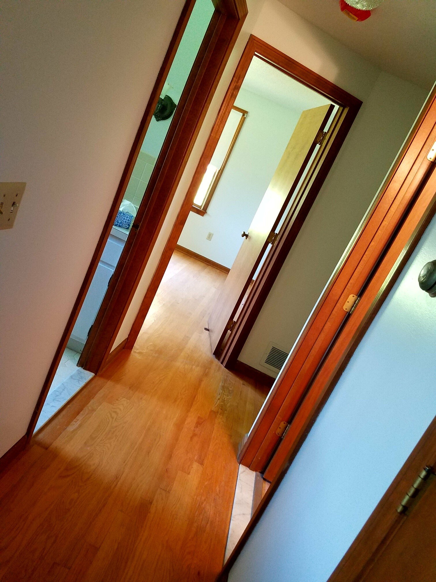 Hall to the bedrooms + bathrooms - 373 Meadow Rd