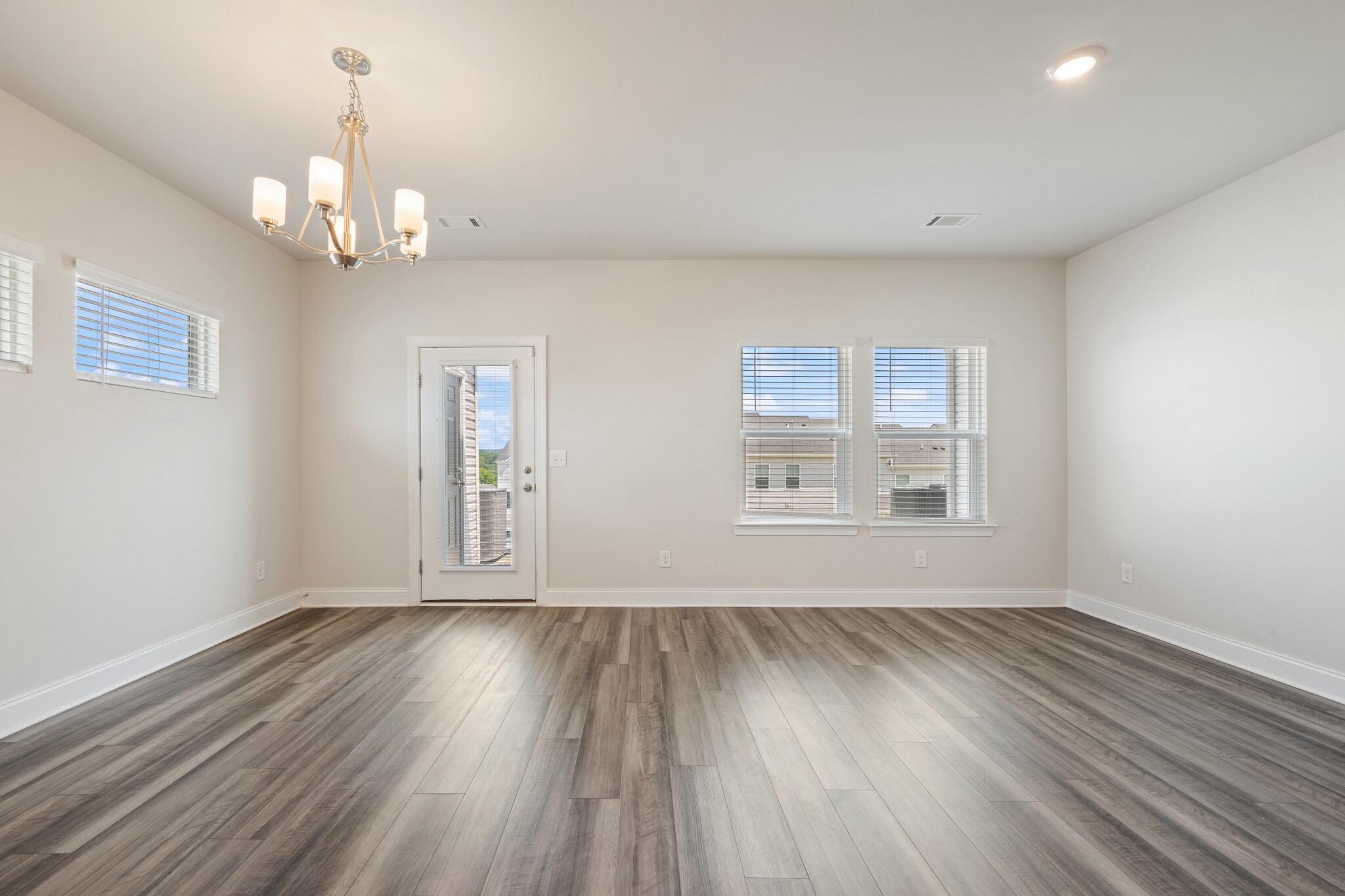 Open floor plan - dining room and living room - 4509 Skywood Ln
