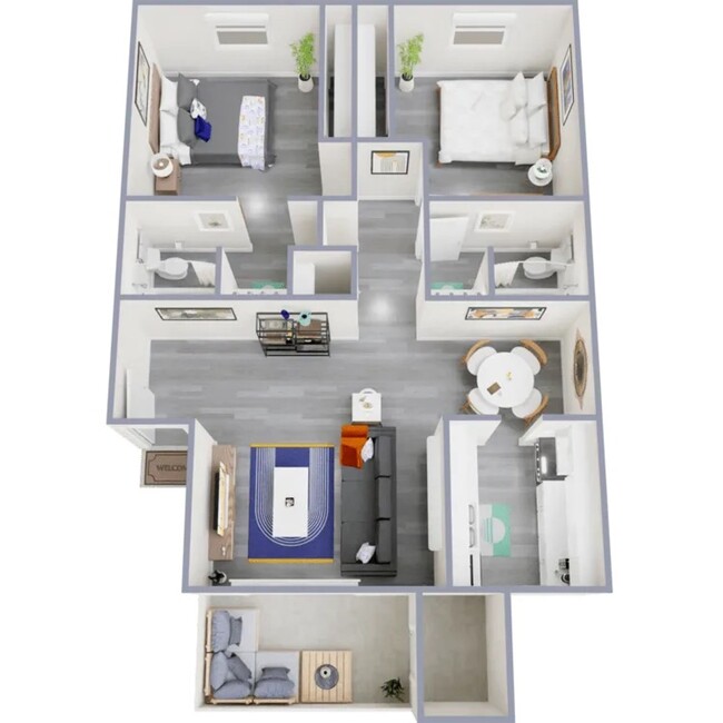 Floorplan - Hidden Cove Apartments