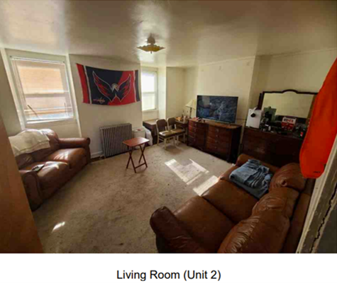 Unit 2 Living Room - 3417 Ward St