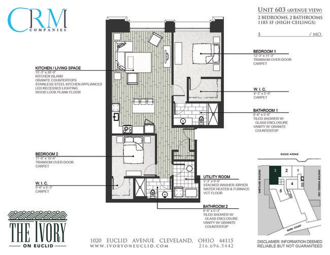 Floorplan - The Ivory on Euclid