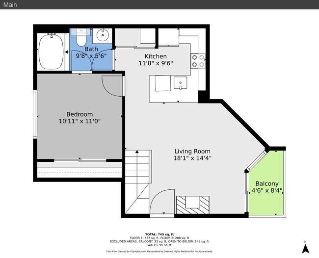 Building Photo - $2,195 - 1 Bed, 1 Bath Updated Lofted Cond...