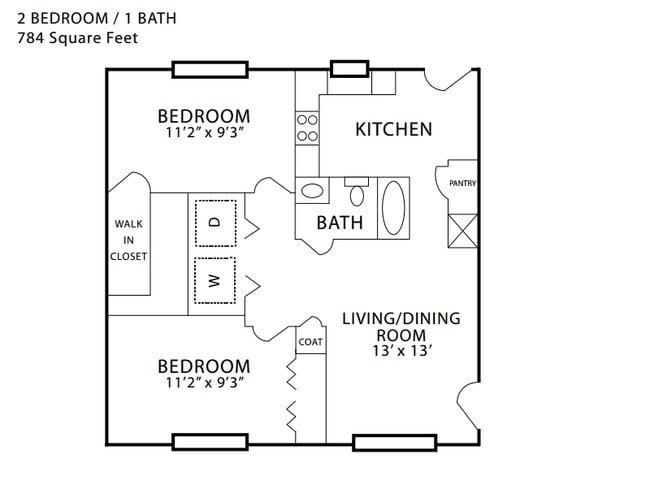 2BR/1BA - Orchard Hill