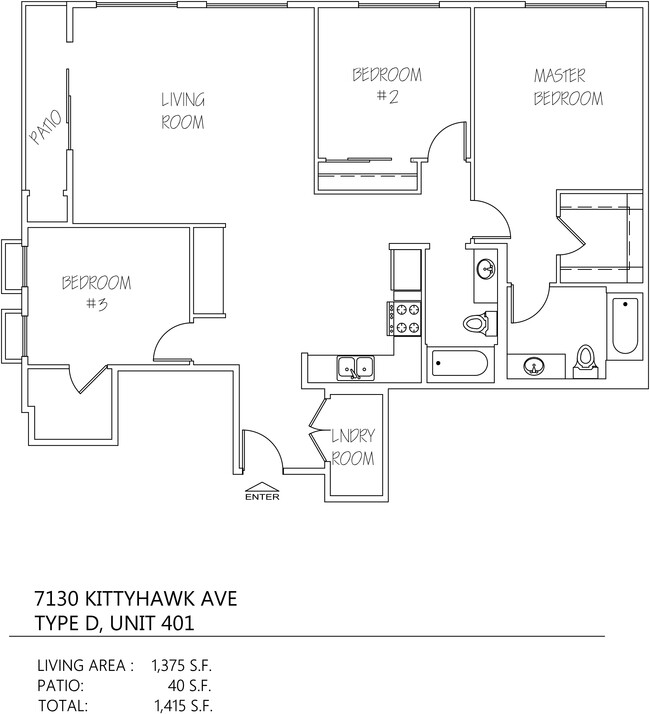 Floorplan - 7130 Kittyhawk Ave