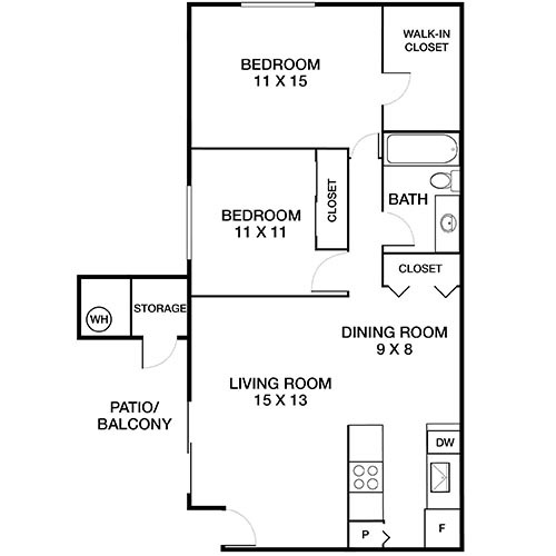 Floorplan - Hidden Cove Apartments