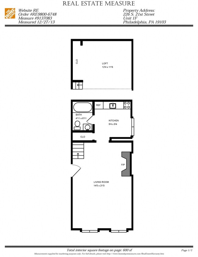 Floorplan - 226 South 21st St