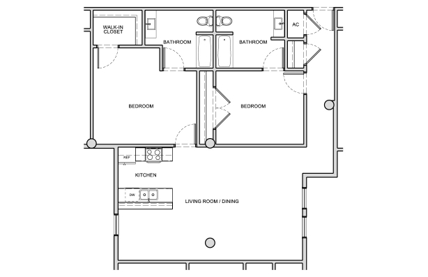 2BR/2BA - Atrium Life