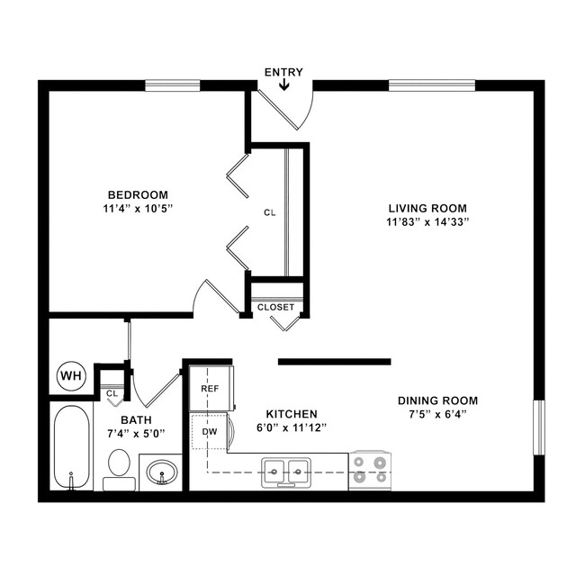 Floorplan - Candleridge Apartments of Boone