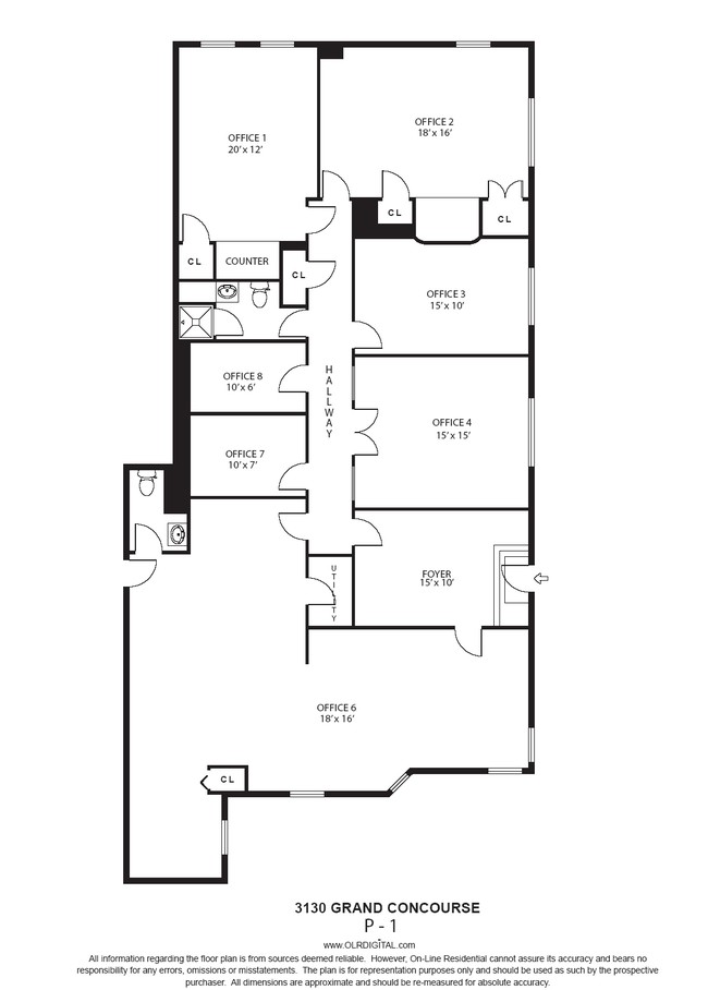 Floor Plan P-1 - 3130 Grand Concourse