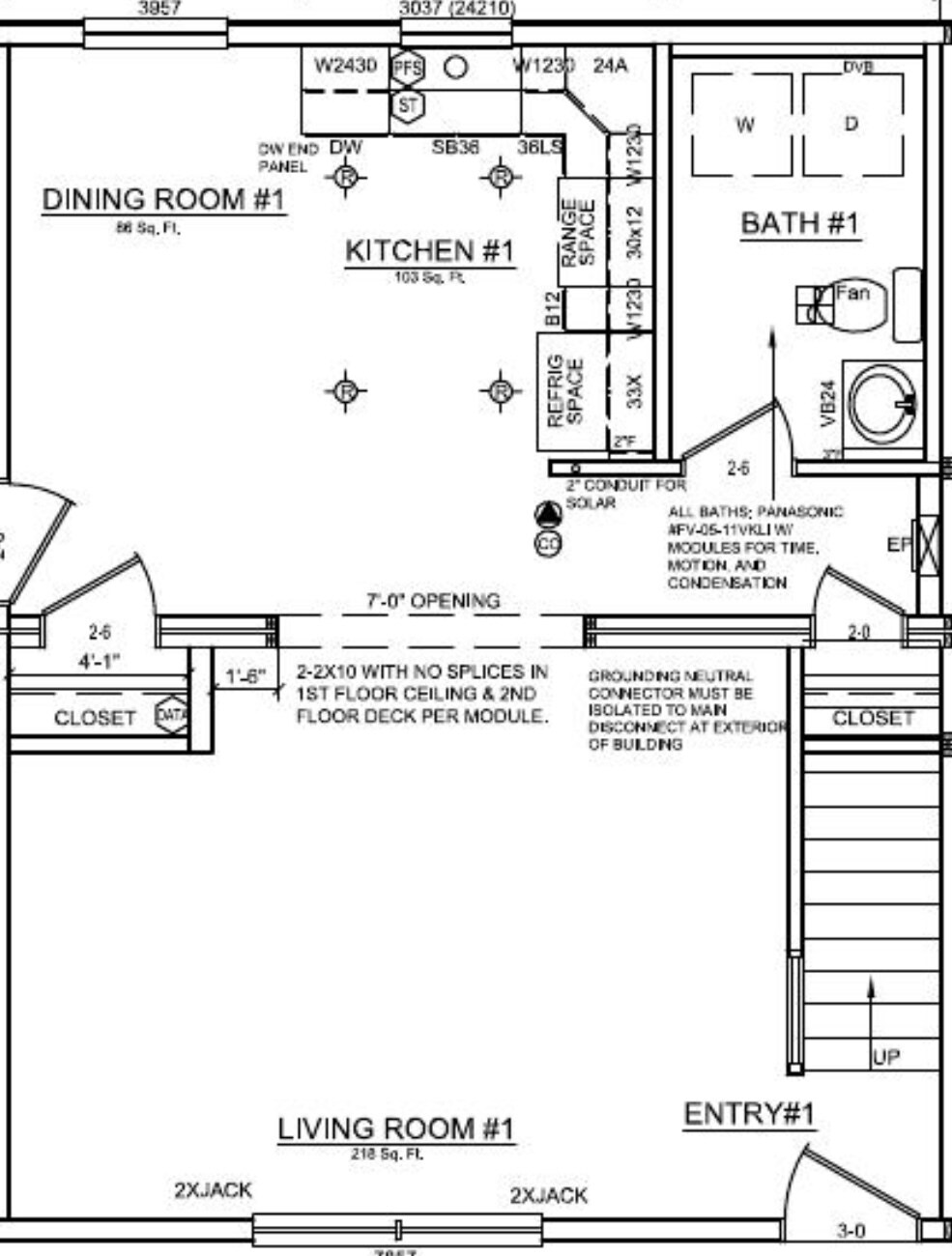 house blueprint 1st floor - 228 Wells St