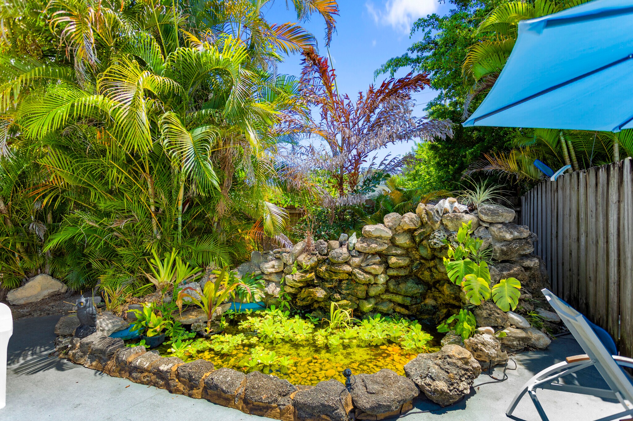 Fountain by Pool Area with Zen Like area - 630 NE 37th St