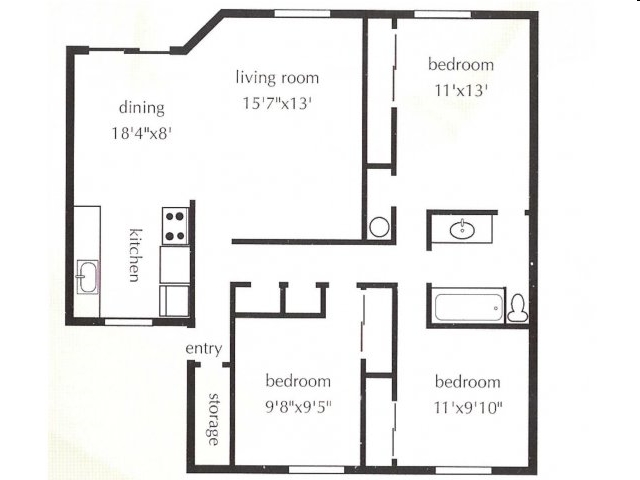 3BR/1BA - Tualatin View Apartments