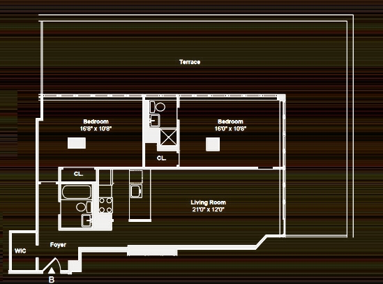 2BR/2BA - LexLofts