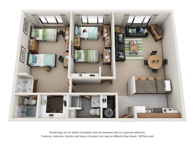 Two Bedroom - Type A - Meridian on College Avenue