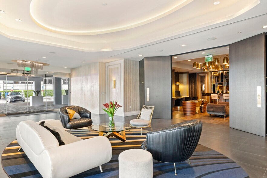 Contemporary lobby leads to Black Label Lounge - 4422 N 75th St