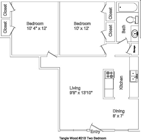 2BR/2BA - Bishop's Landing
