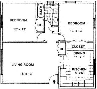 2BR/1BA - Portland Manor