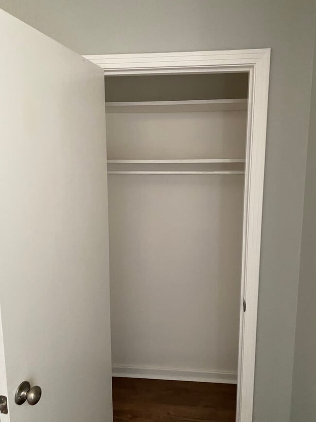 Inside living room coat closet - 504 Luther Rd