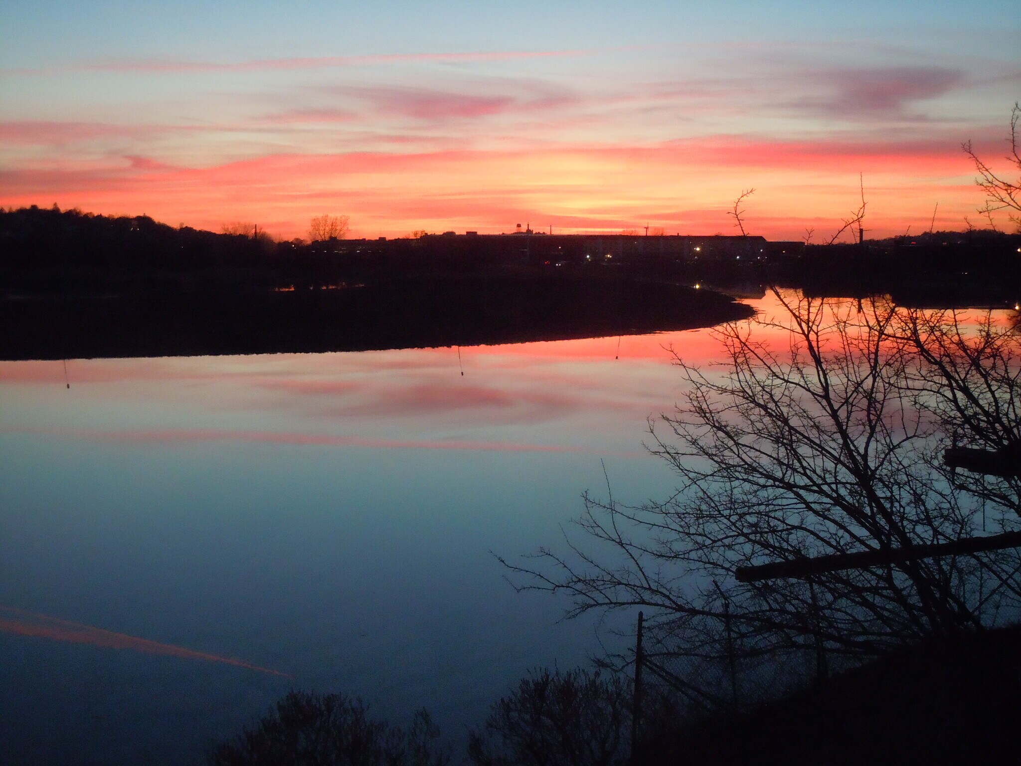 marsh and tidal inlet at sunset looking west - 103 Summer St