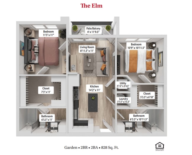 Floorplan - Greenwood Commons Apartments