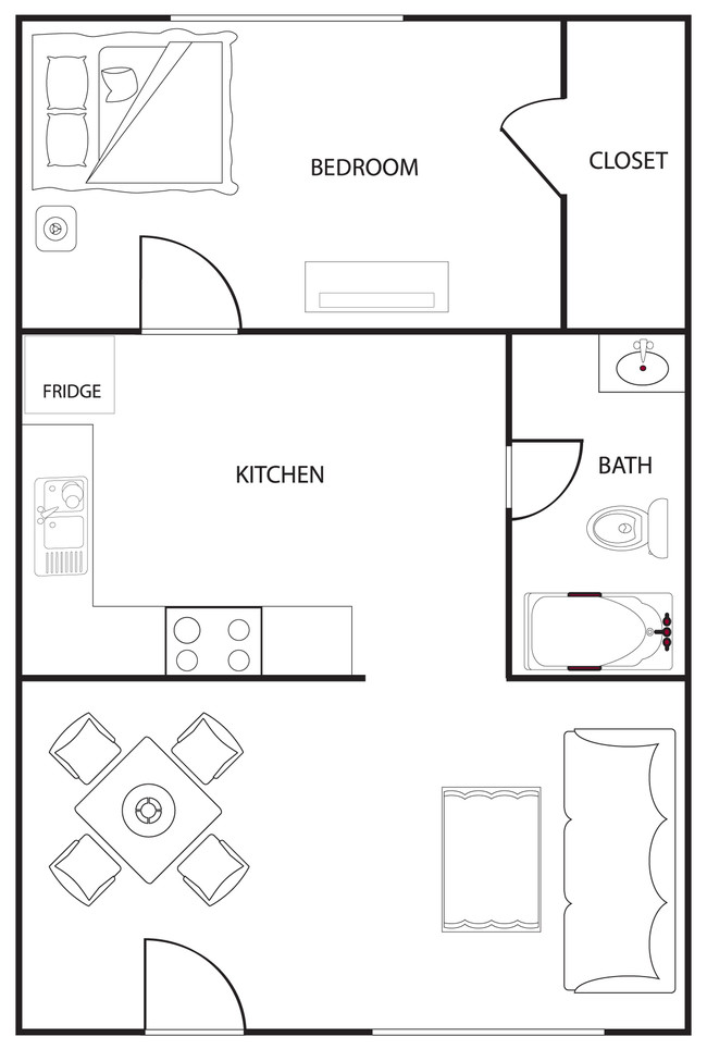 1BR/1BA - Eastgate Apartments