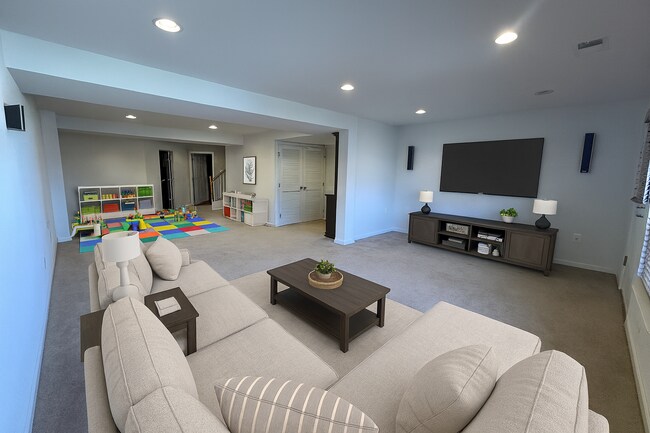 vast finished basement with half bath - 1518 montessori terrace