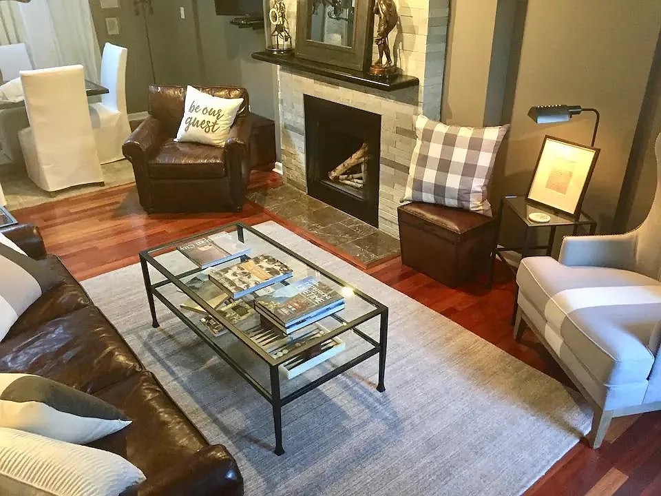 View of living room from staircase - 2051 Park Ave