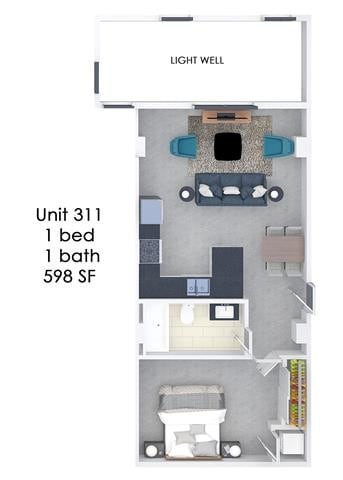 Floorplan - Fording Flats - All Utilities Included