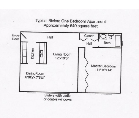 1BR/1BA - Riviera Apartments