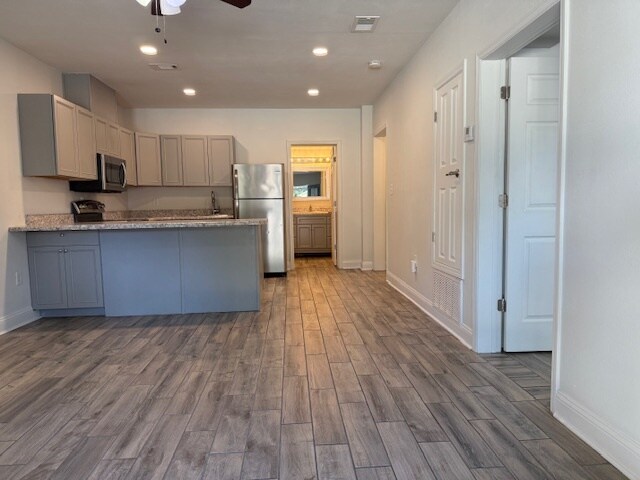 Open floor plan; living room to kitchen from front door - 318 S K St
