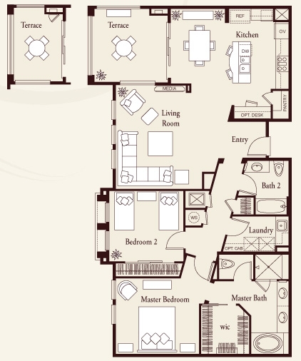 2BR/2BA - Terra Bella