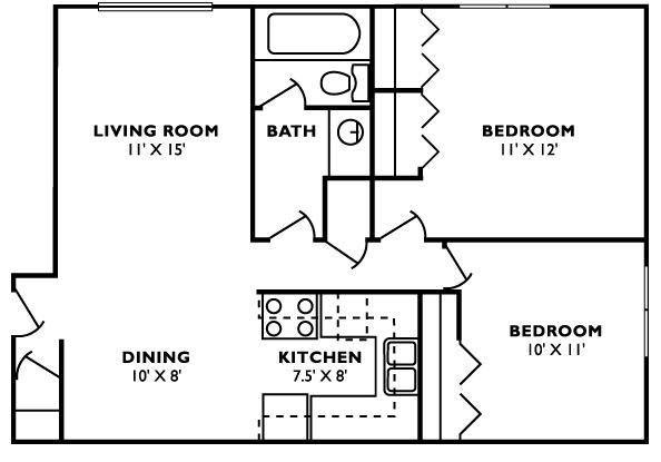 Floorplan - Dunnhill Apartments