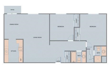 2BR/2BA - RESIDENCES AT WOODLAKE