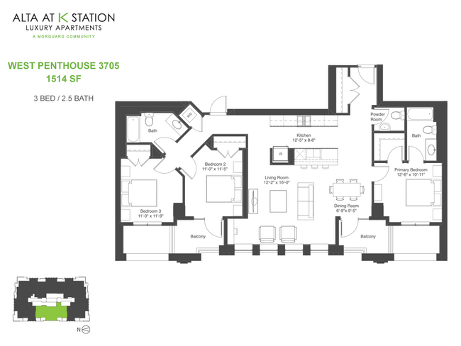 West Penthouse 3705 - Alta at K Station