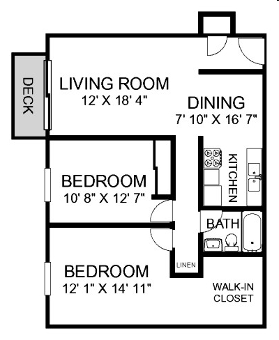 2BR/1BA - Oak Grove Apartments