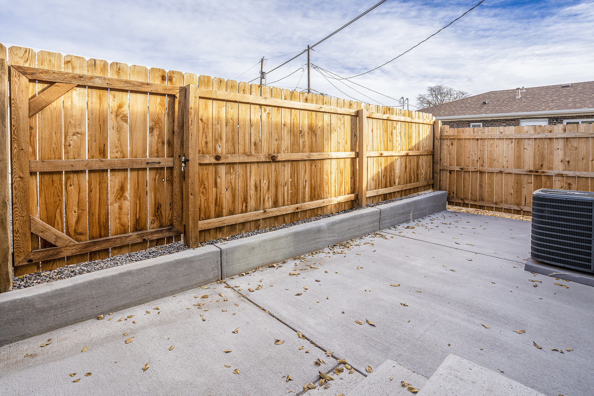 6ft fenced exclusive use back patio - 7145 W 16th Pl