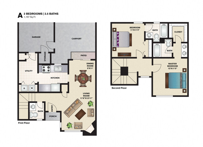 Floorplan - Amberly Village Townhomes