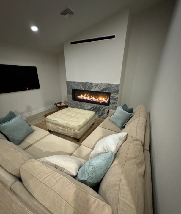 Family Room with gas fireplace - 5840 S Bronco St