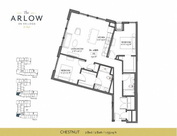 Floorplan - The Arlow on Kellogg