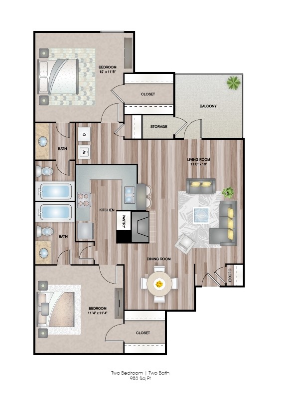 Floorplan - Timberglen Apartments