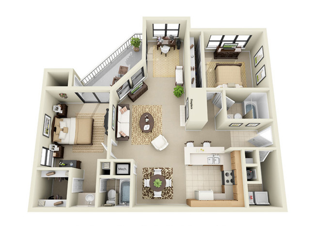 Floorplan - The Arbors at Breckinridge Apartment Homes