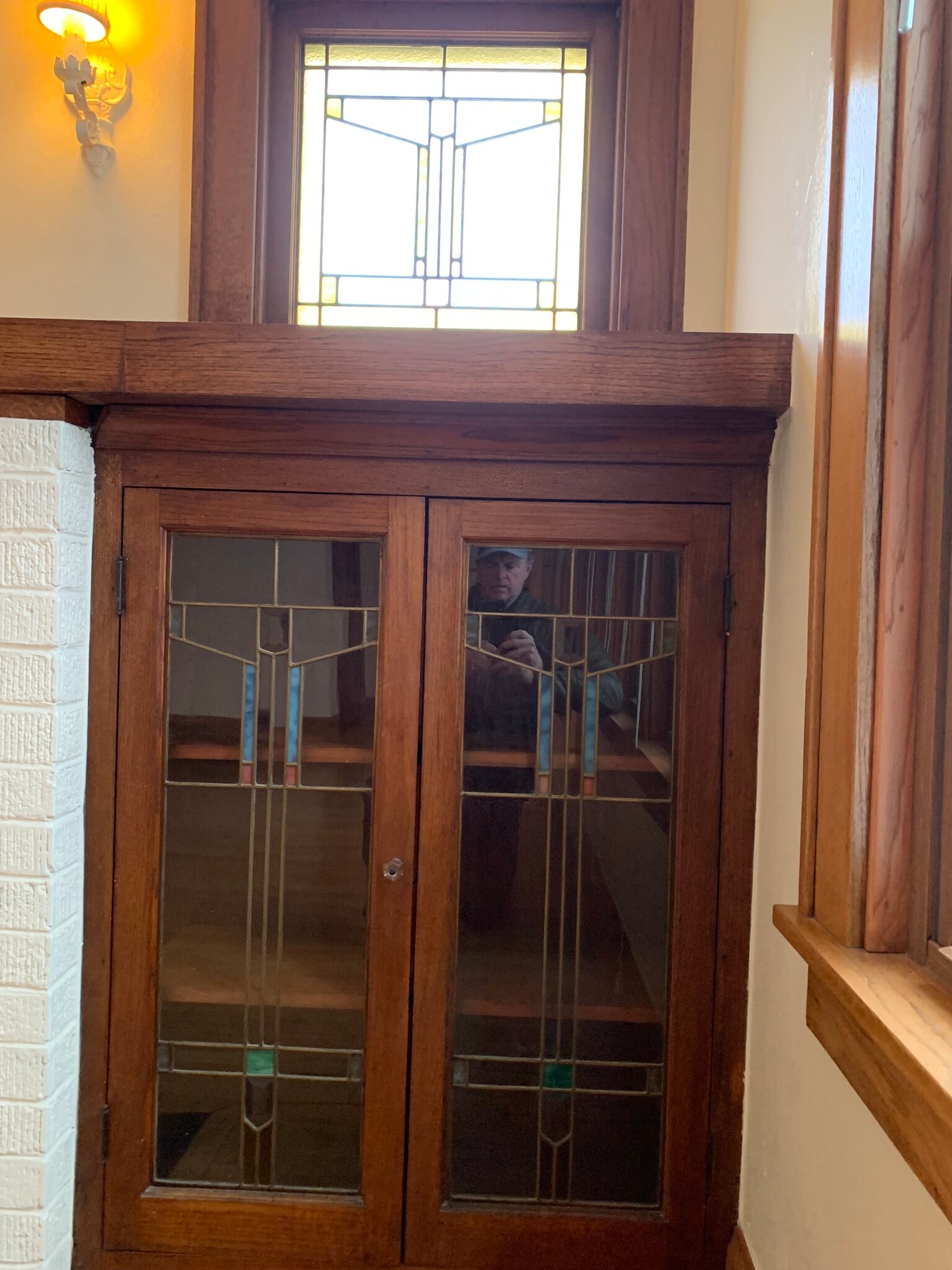 Leaded glass cabinets. - 6830 Kinsman St