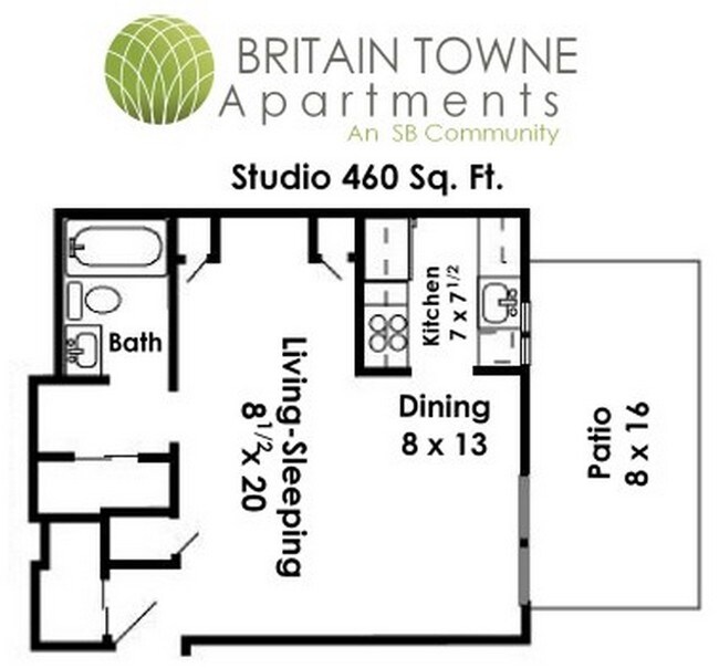 0BR/1BA - Britain Towne