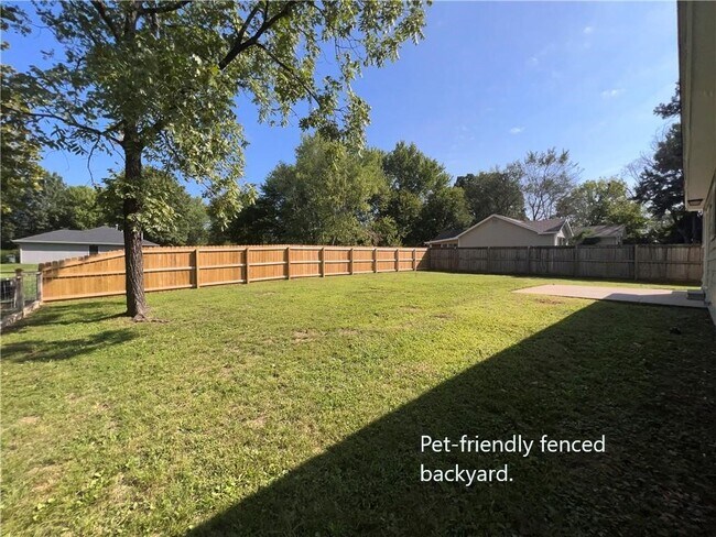 Family or pet-friendly fenced backyard - 2008 E Huntsville Rd
