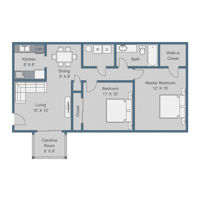 Floorplan - Sterling Bluff Apartments