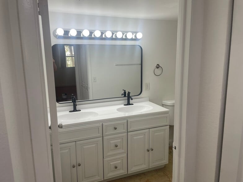 60in bathroom counter with two sinks - 8215 Lake Dr