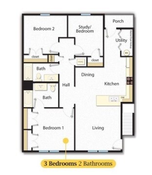 3BR/2BA - Church Street Apartments