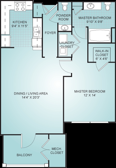 1BR/1.5BA - The Talbot on Granby