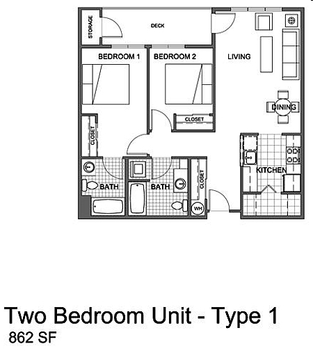 2BR/2BA - Willamette Gardens